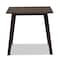 Baxton Studio Britte Mid-Century Dark Oak Brown Finished Square Wood Dining Table 161-10464 - alternate 2